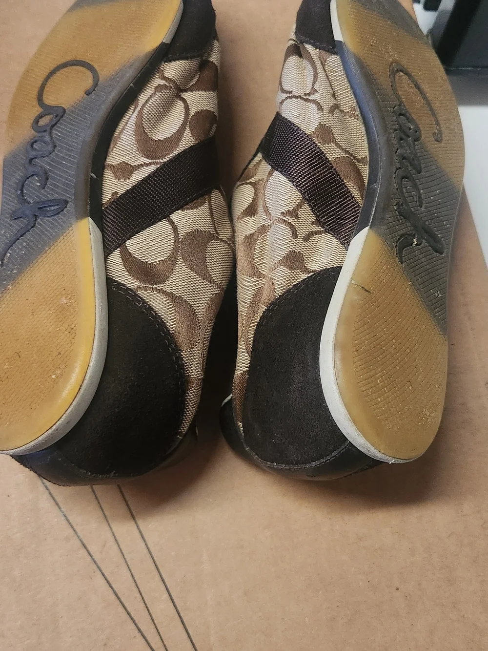 Coach Brown Signature Slip-On Sneakers